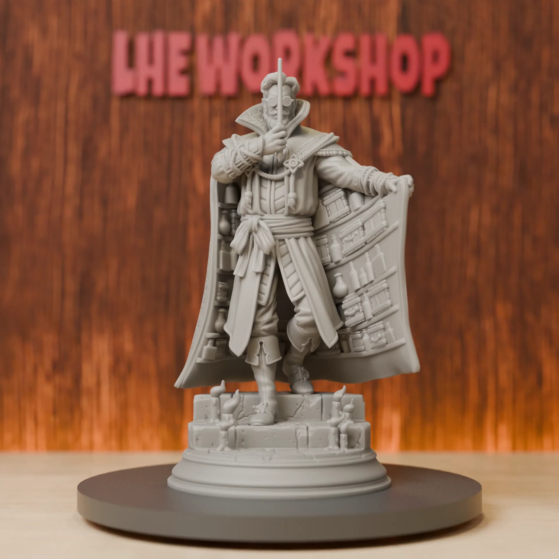 Miniatures d'Alchimistes | 28mm-75mm | Miniature Pathfinder DND imprimée en 3D en résine | Gri