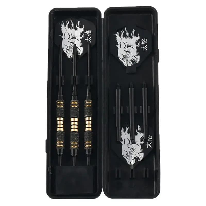 3 fléchettes noires professionnelles de 18g, fléchettes souples de sécurité, pointe souple électroni
