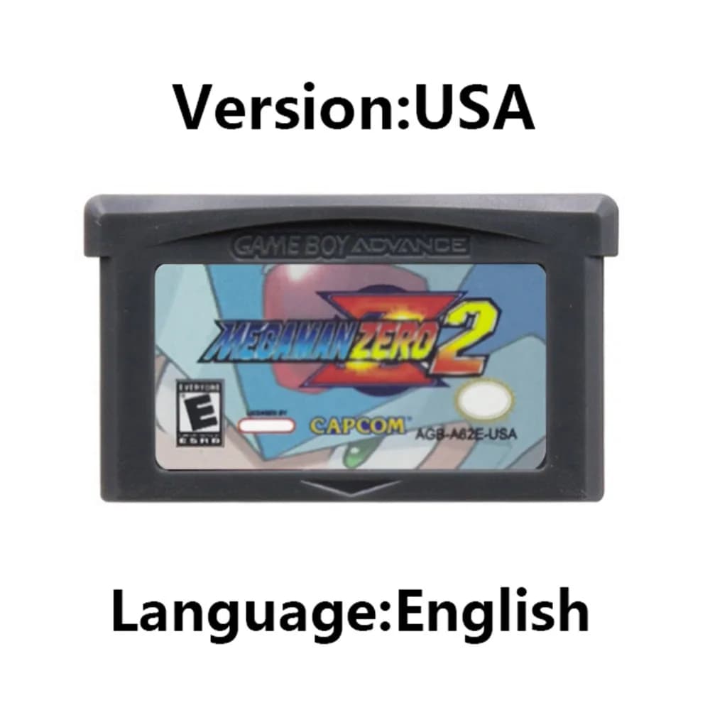 Cartouche de jeu Mega Man GBA, console de jeu vidéo 32 bits, carte de jeu Mega Man Zero 1 2 3 4 Red