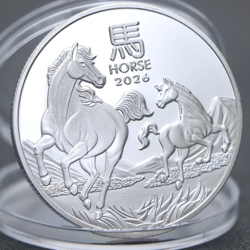 Pièces commémoratives d'animaux de l'année du cheval australien, Souvenirs en argent, cadeaux du nou