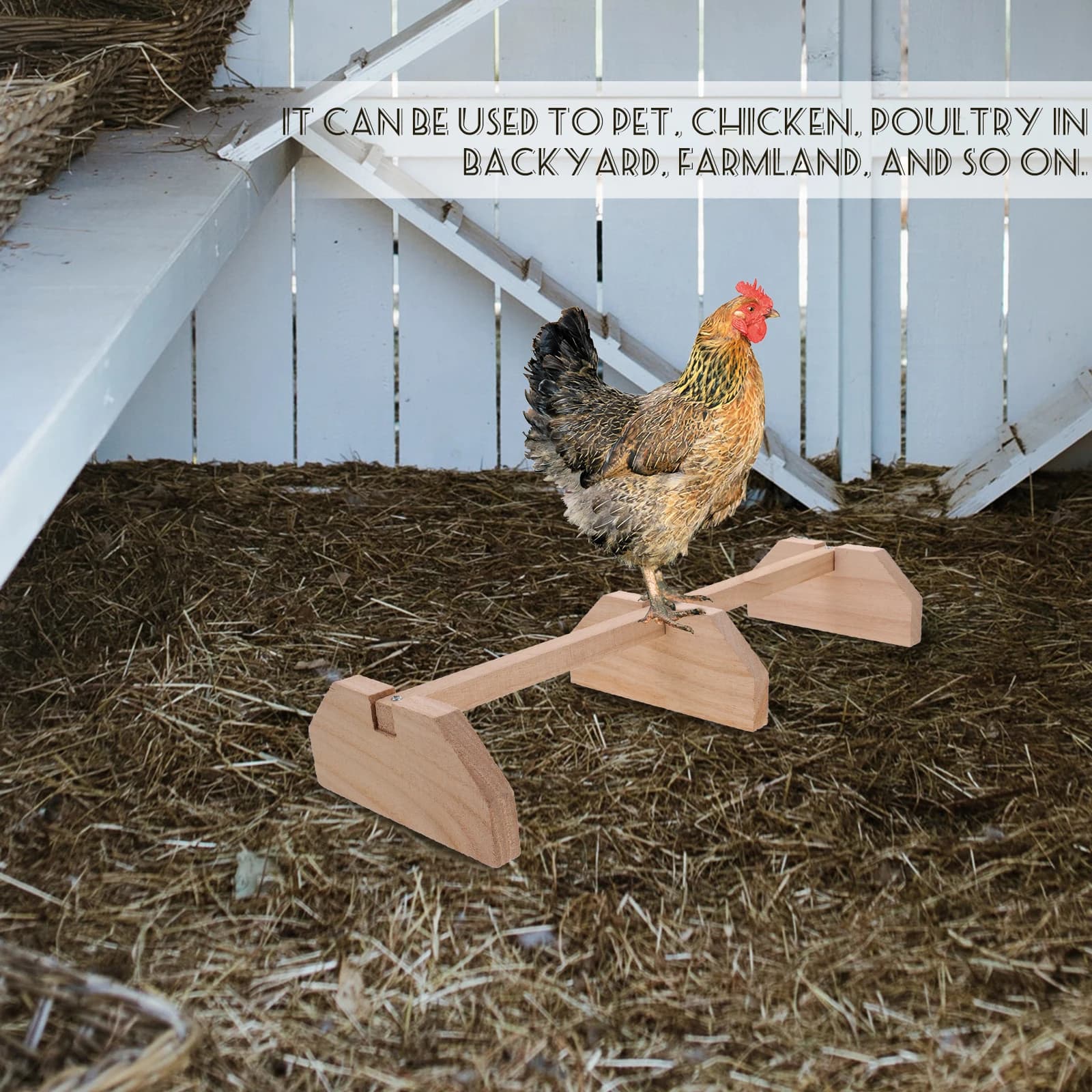 Perchoir en bois pour poules, barre de repos durable et lisse pour poulailler intérieur, adapté aux