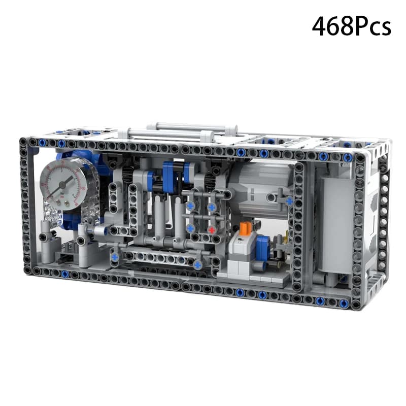 Série de blocs de construction pneumatiques personnalisés, compresseur d'air, modèle à assembler soi