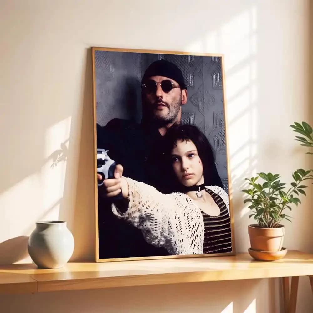 Affiche de film d'action L-Leon The Professional, impression d'art mural décoratif, décoration mural