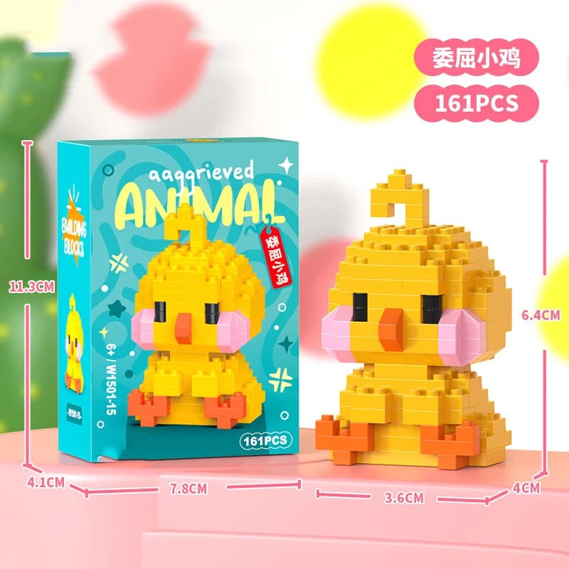 Ensemble de briques d'animaux, Micro blocs de Construction, jouet pour enfants et adultes, blocs de