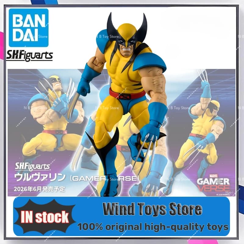 En stock, figurines originales BANDAI SPIRITS S.H.Figuarts MARVEL WOLVERINE GAMERVERSE, collection d